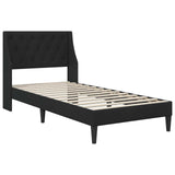 Bed Frame with Headboard Black 90 x 190 cm Velvet 42027456
