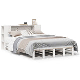 Bookcase Bed without Mattress White 120x200 cm Solid Wood 3323873