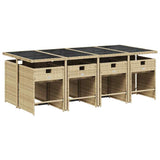 Garden Dining Set Beige, Black, Cream White 3211102