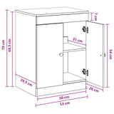 Bathroom Cabinet Grey Sonoma 54 x 41 x 70 cm Engineered Wood 890127