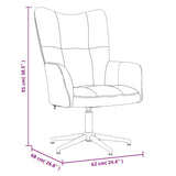 Relaxing Chair with a Stool Brown Velvet 328136