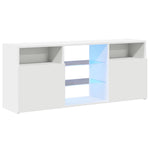 TV Cabinet with LED Lights White 120x30x50 cm 804301