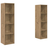 TV Cabinet Set 2 pcs Brown 37 x 37 x 142.5 cm Engineered Wood 3393539