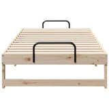 Bed Frame Brown 90 x 200 cm Solid Pine Wood 873145