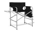 Folding Director Chair with Side Table & Storage Pockets, 41"23.6"26.4" Heavy Duty Spray-Coated 55814069