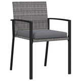 Garden Dining Set 5 pcs Grey Powder-Coated Steel 3379255