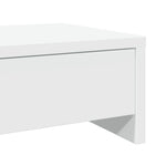 ZNTS Monitor Stand with Drawers White 100x27x15 cm Engineered Wood 854670