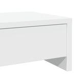ZNTS Monitor Stand with Drawers White 100x27x15 cm Engineered Wood 854670