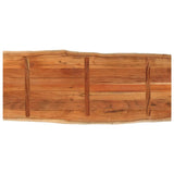 Table Top 140x60x3.8 cm Rectangular Solid Wood Acacia Live Edge 370649