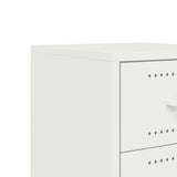 Bedside Cabinet White 36x39x59 cm Steel 846733