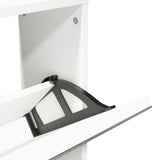 Shoe Cabinet 5-Layer Mirror White 63x17x169,5 cm 273938