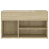 Shoe Bench Sonoma Oak 80x30x45 cm Engineered Wood 808750