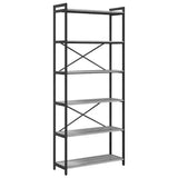 Bookshelf Grey sonoma 80 x 30 x 189.5 cm Engineered Wood 868410