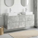 Bathroom Cabinet Set 3 pcs Concrete Grey 49.5 x 41 x 62.5 cm 3405846