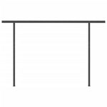 ZNTS Manual Retractable Awning with Posts 4x3.5 m Yellow and White 3070218