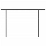 ZNTS Manual Retractable Awning with Posts 4x3.5 m Yellow and White 3070218