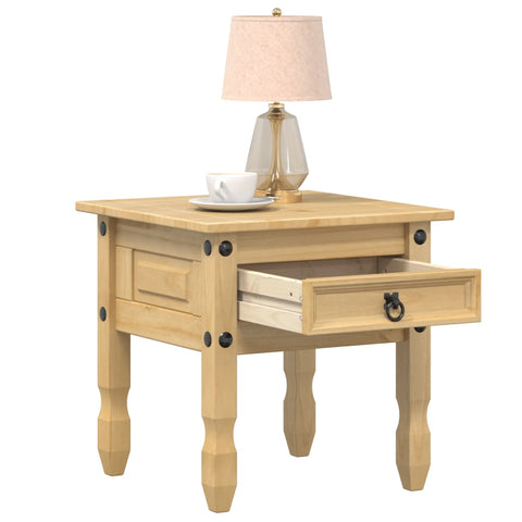 ZNTS Side Table Corona 50x50x50 cm Solid Wood Pine 4005664