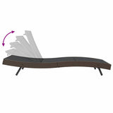 Sun Lounger 3 pcs Brown 197 x 70 x 82 cm Poly Rattan 3381202