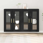 Wall Mounted Cabinet 2 pcs Black oak 69.5 x 34 x 90 cm 3334319