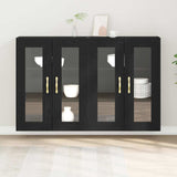 Wall Mounted Cabinet 2 pcs Black oak 69.5 x 34 x 90 cm 3334319