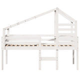 High Sleeper Bed without Mattress White 80x200 cm Solid Wood Pine 3281975
