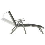 10 Piece Garden Dining Set Black and Silver 3070646