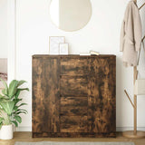 Sideboard with Drawers Smoked Oak 100.5x35x98.5 cm Engineered Wood 3328457