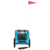 Pet Bike Trailer Blue and Grey Oxford Fabric and Iron 93827