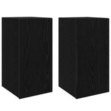 TV Cabinet Set Wall-mounted Black Oak Engineered Wood 3393517