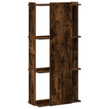 Bookcase 3-Tier Smoked Oak 60x30x120 cm Engineered Wood 860269
