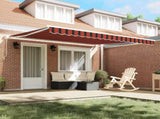 Retractable Awning Manual Yellow and Orange 400 x 350 cm 3330743
