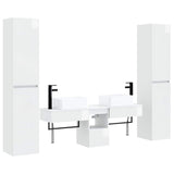Bathroom Furniture Set 5 pcs High Gloss White 3406017