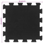 Rubber Floor Tiles 16 pcs Black 16 mm 30x30 cm 155671