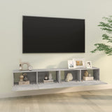 Wall TV Cabinets 2 pcs Concrete Grey 100x30x30 cm Engineered Wood 804548