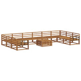 Outdoor Sofa Set 11 pcs Natural Solid Acacia Wood 3368282