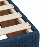Bed Frame without Mattress Blue 90x190 cm Single Fabric 3284906