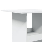 ZNTS Bar Table with Storage White 60x60x102 cm Engineered Wood 854328