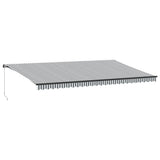 Manual Retractable Awning with LEDs Anthracite&White 600x350 cm 3215821