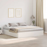 Storage Bed Frame White 180 x 200 cm Engineered Wood 3335397