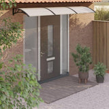 ZNTS Door Canopy Black and Transparent 300x75 cm Polycarbonate 153578