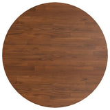 Round Table Top Dark Brown 80x1.5 cm Treated Solid Wood Oak 342970