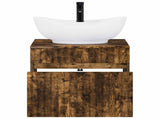 Bathroom Furniture Set Smoked Oak Engineered Wood 3404315