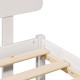 Bed Frame with Headboard White 140 x 200 cm Solid Pine Wood 872105