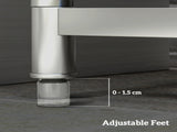 Outdoor Utility Sink, Stainless Steel Free Standing Single Bowl Kitchen Sink with Cold and Hot Water T3398P551796