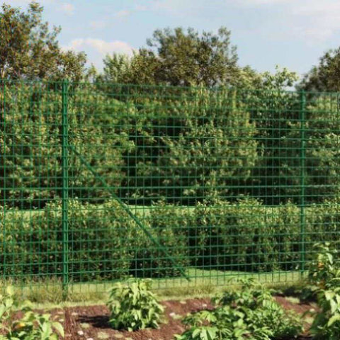 Wire Mesh Fence with Spike Anchors Green 2.2x10 m 154119