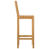 Bar Stool 2 pcs Natural Solid Teak Wood 42030011