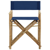Director's Chair Set of 2 Blue Bamboo Standard Foldable 313030