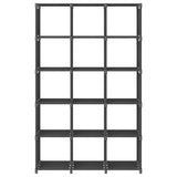 15-Cube Display Shelf Grey 103x30x175.5 cm Fabric 322620
