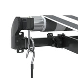 Manual Retractable Awning with LEDs Anthracite&White 450x350 cm 3215813