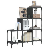 Bookcase Black 92x30x102 cm Engineered Wood and Metal 845436